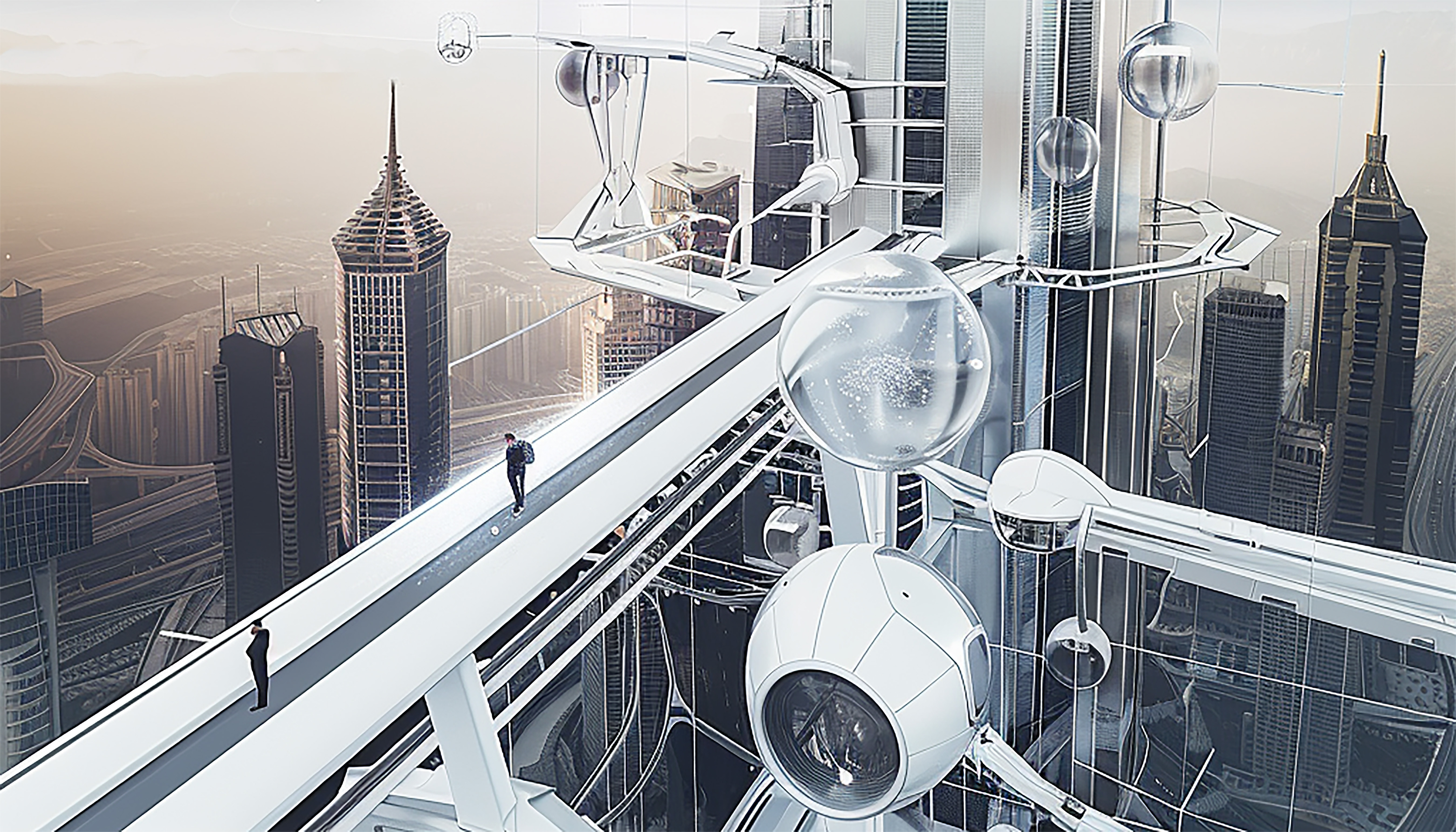 Futuristic cityscape